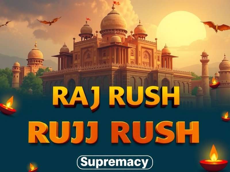 Raj Rush Supremacy game banner featuring Indian palaces and warriors